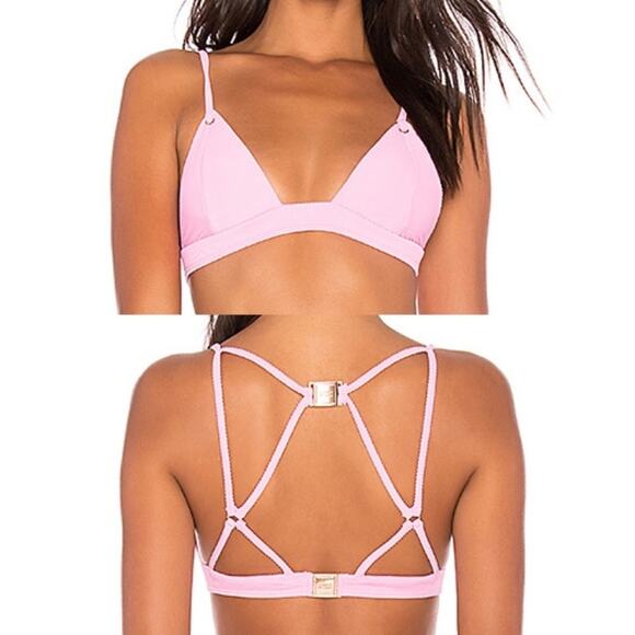 REVOLVE Kopper & Zink Luca Bikini Top Pink Small - Picture 1 of 12
